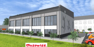 Zdjęcie przedstawia projekt hali przy II LO